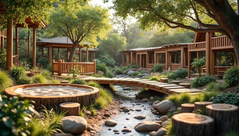 découvrez comment aménager un jardin sécurisé et ludique pour enfants en utilisant uniquement des matériaux naturels, pour un espace de jeu sain et écologique.
